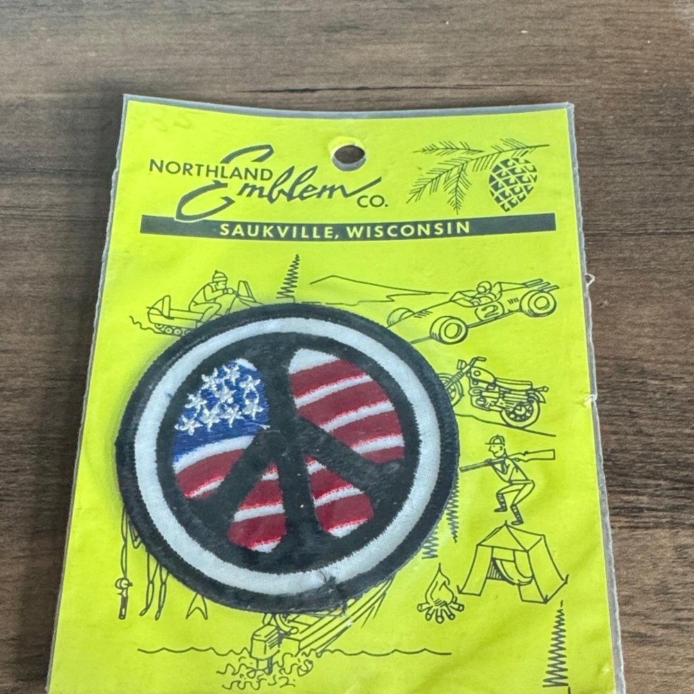 American Flag Peace Sign Patch